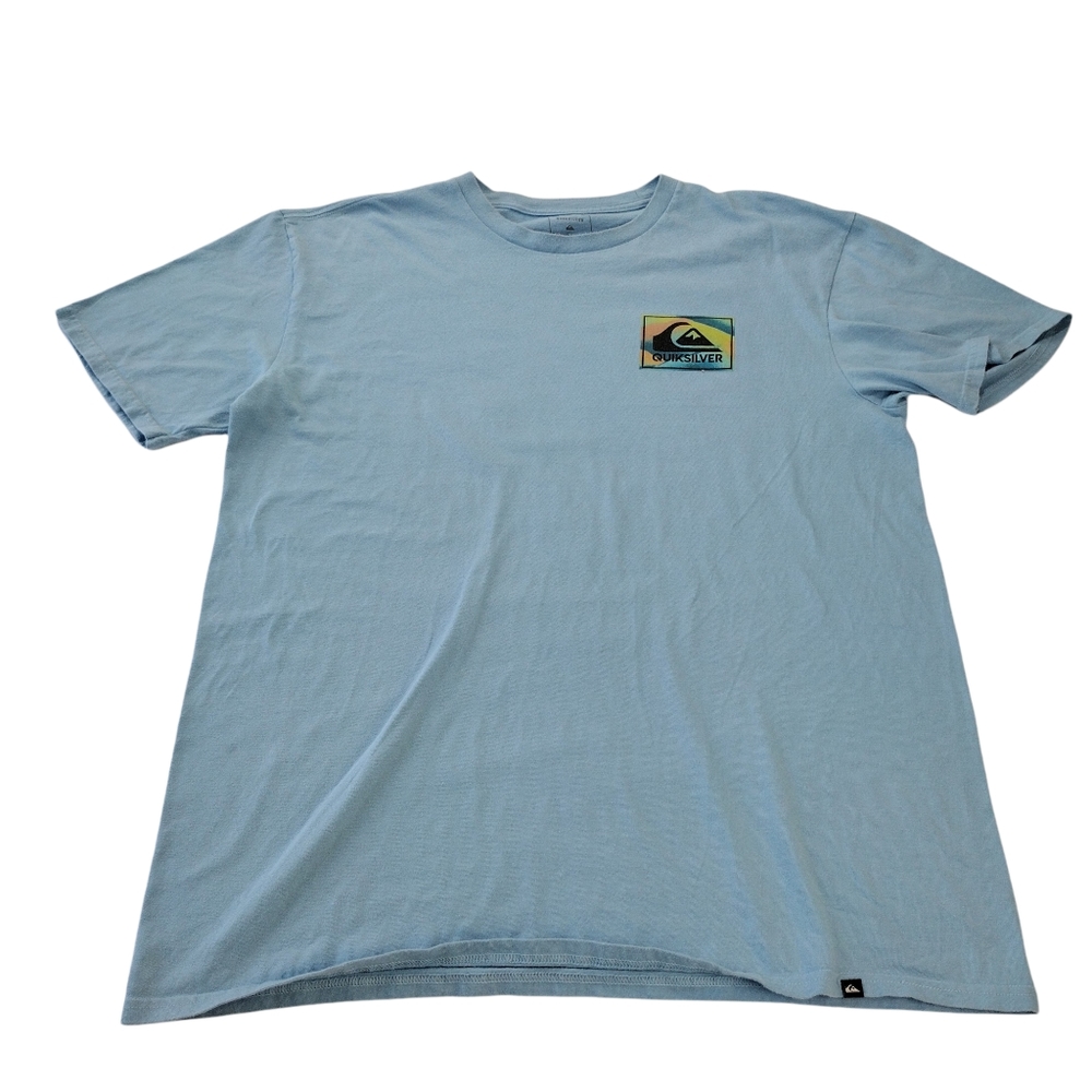 Quiksilver Men's XL Light Blue Cotton T-shirt